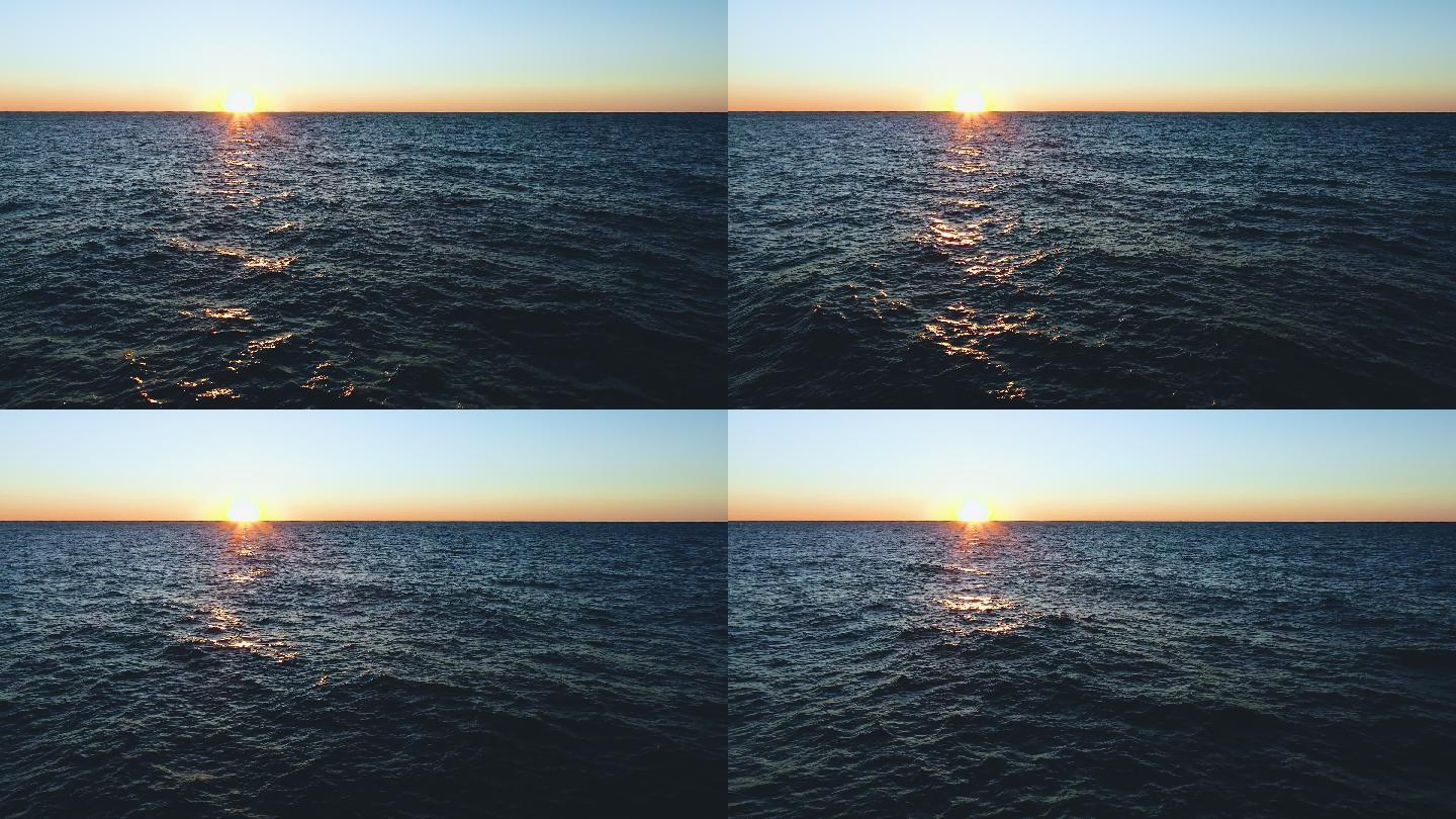 日落时的公海太阳旅行宁静场景