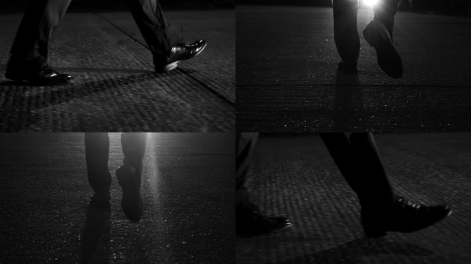 男性脚步走向光明商务男士行走脚步视频素材