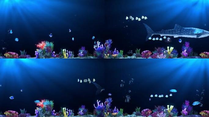 海底世界鱼群动画