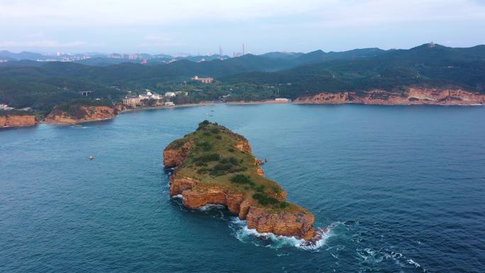 大连棒棰岛山海大全景航拍