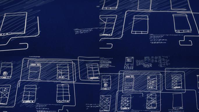 应用程序开发蓝图描线动画高科技网络互连