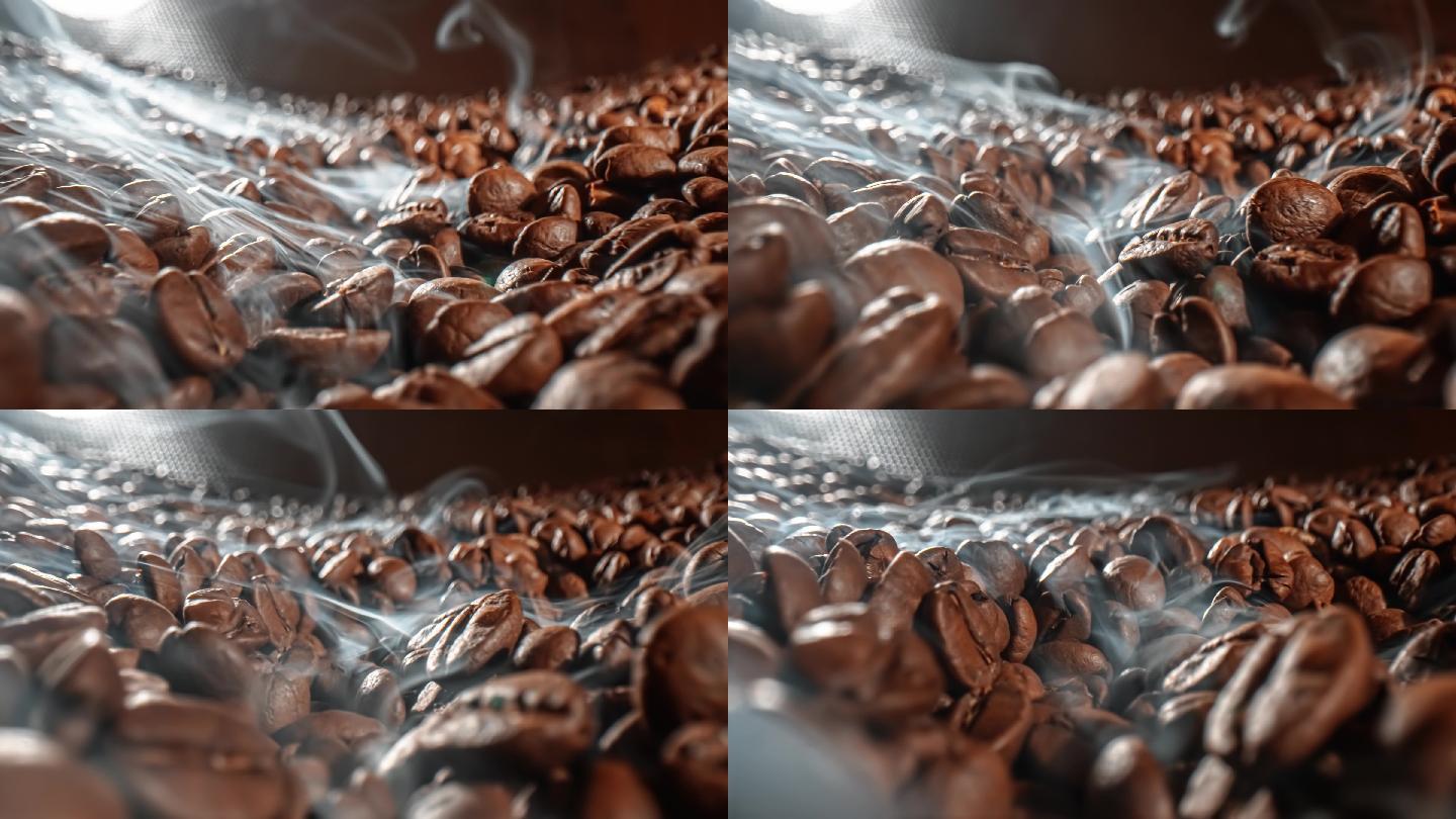 咖啡种子的特写镜头。