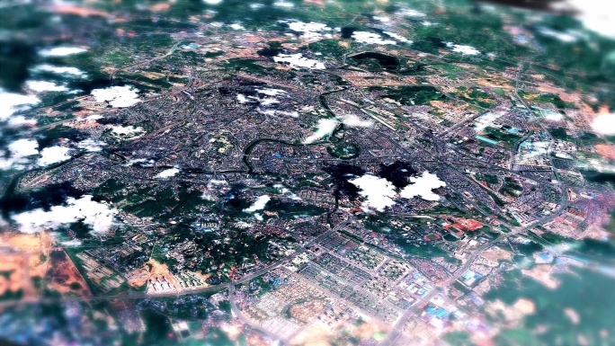 4K萍乡市主城区地图视频动画素材