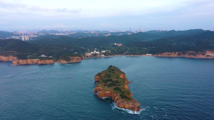 大连棒棰岛山海大全景航拍