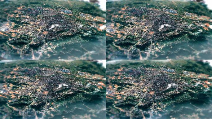 4K娄底市主城区地图视频动画素材