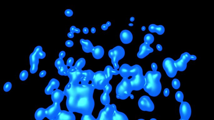 蓝色LED视频背景科技流体粒子泡泡炫酷