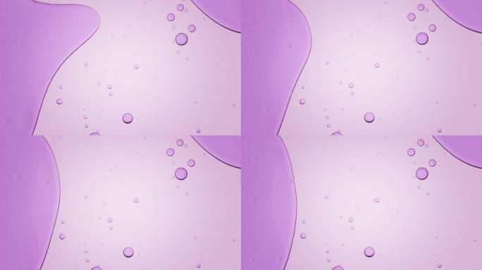 大紫色气泡液体形态流动
