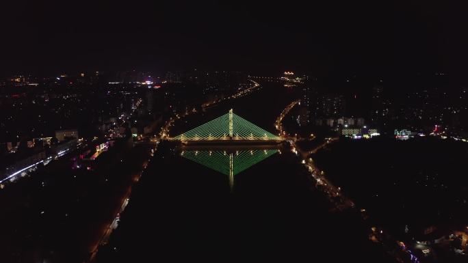 信阳浉河民桥夜景