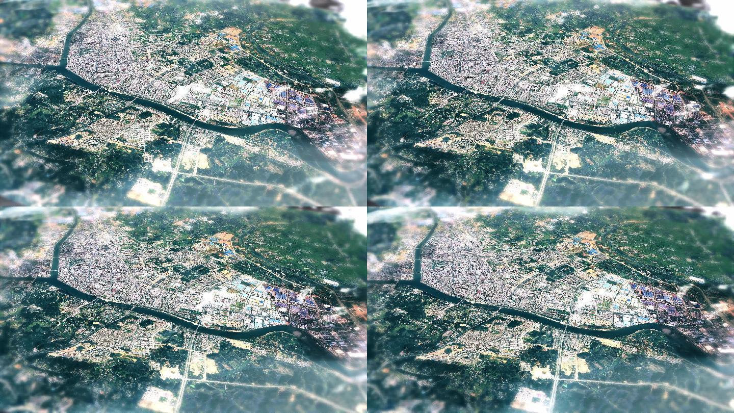 4K随州市主城区地图视频动画素材