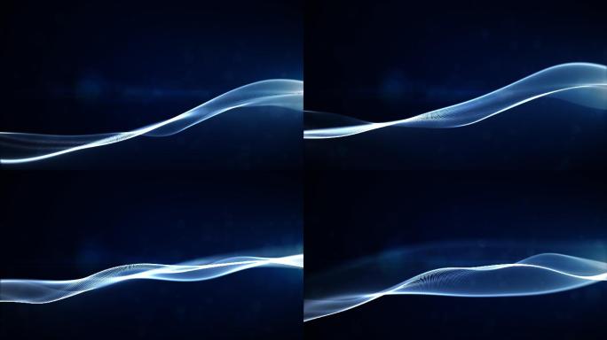 蓝色背景变幻线神秘科幻科技无缝循环