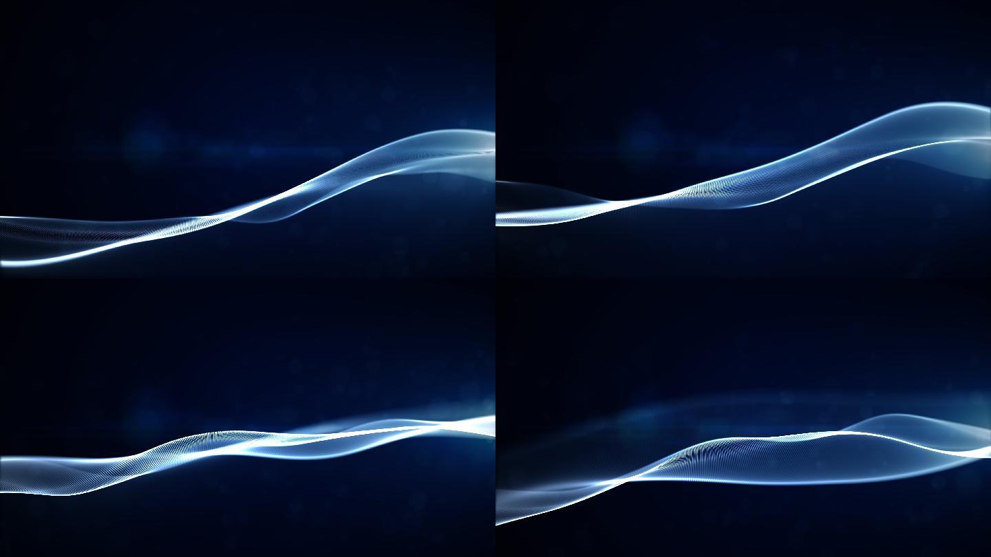 蓝色背景变幻线神秘科幻科技无缝循环