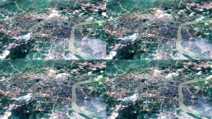 4K衡阳市主城区地图视频动画素材