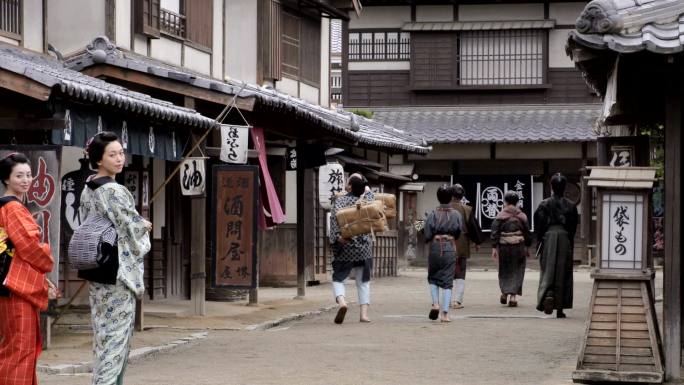 日本中世纪大和民族女性女人日式