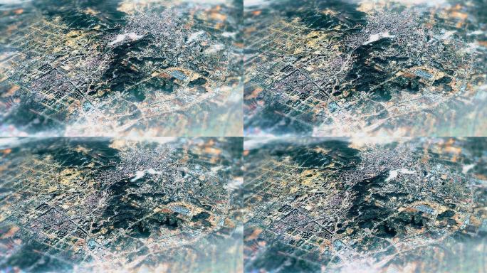 4K荆门市主城区地图视频动画素材