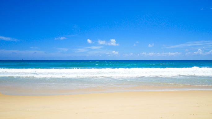 海景海滩海浪破浪