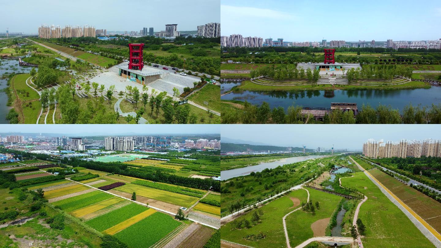 乡村振兴青山绿水生态建设陈仓印象渭河湿地