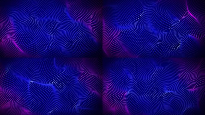 抽象彩色波浪背景动态无限循环线条