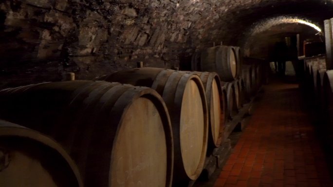 葡萄酒地窖地下储藏私人庄园橡木桶存储