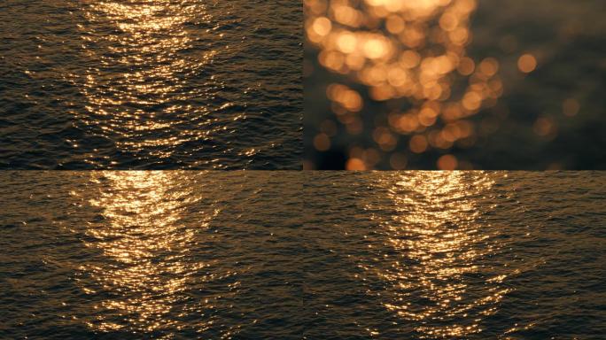 河面湖面波光粼粼水波纹光晕光斑4k视频