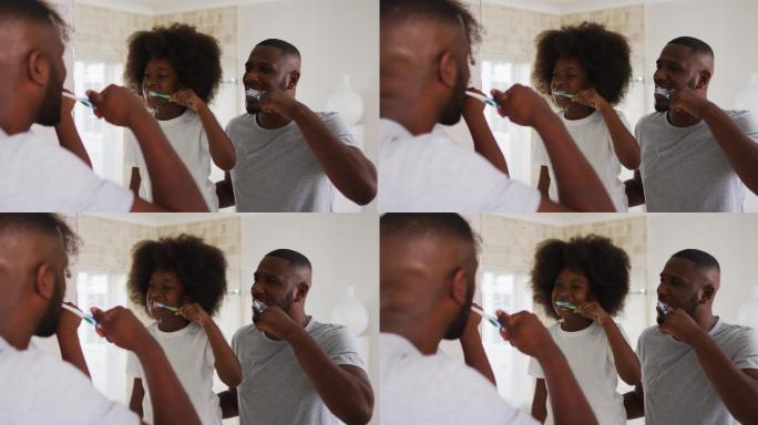 在刷牙的人非洲黑人外国人个人卫生