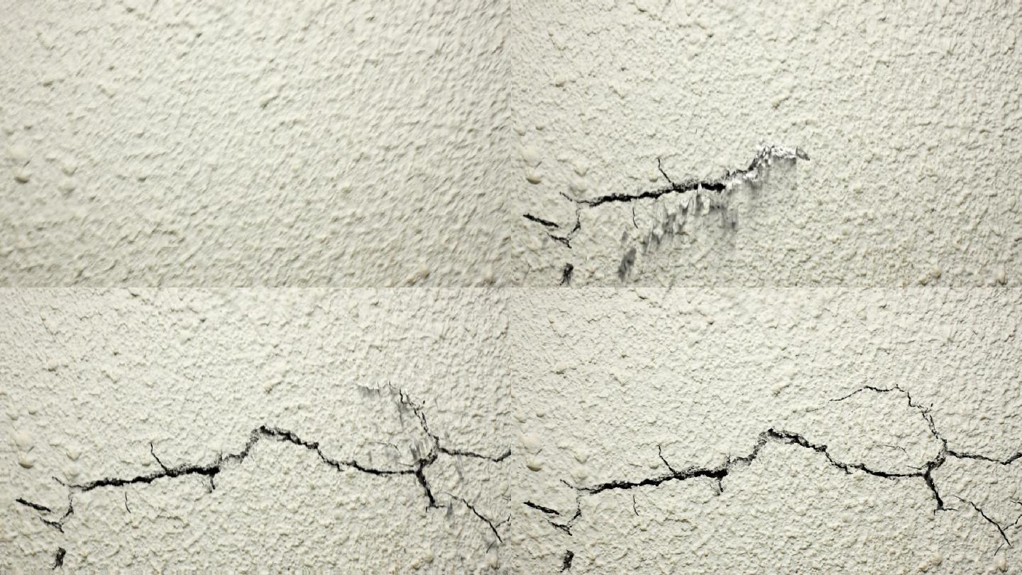 地震墙皮脱落裂痕震裂