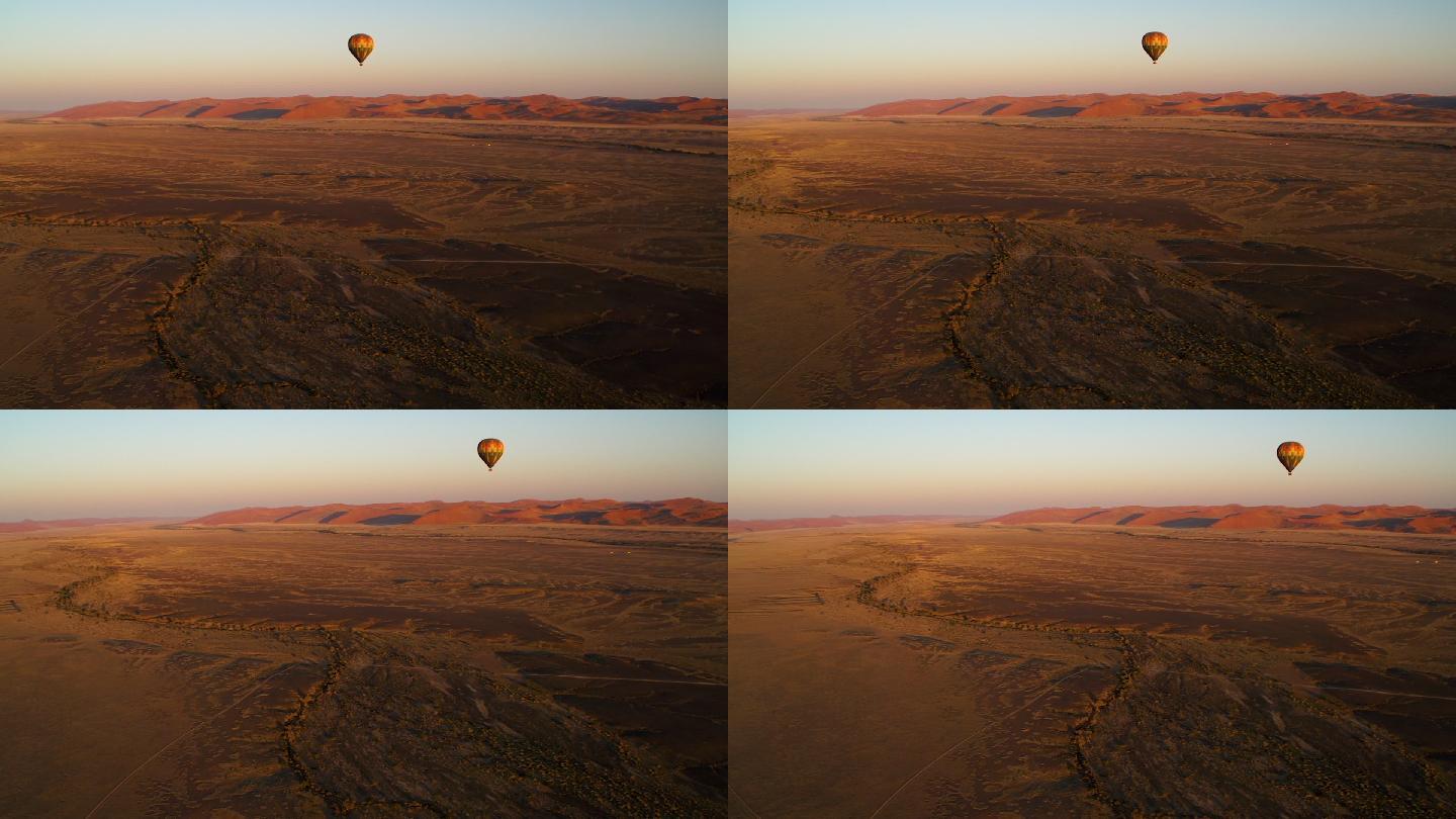 乘坐热气球飞越纳米比亚沙漠