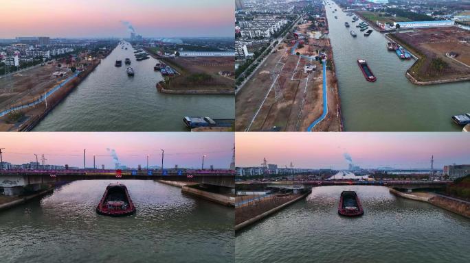 4K航拍运河京杭大运河