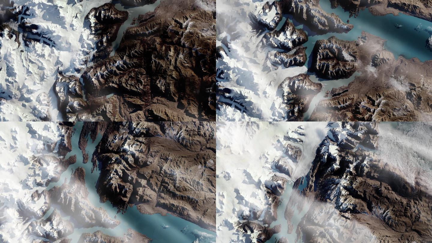 从太空看巴塔哥尼亚南部冰原
