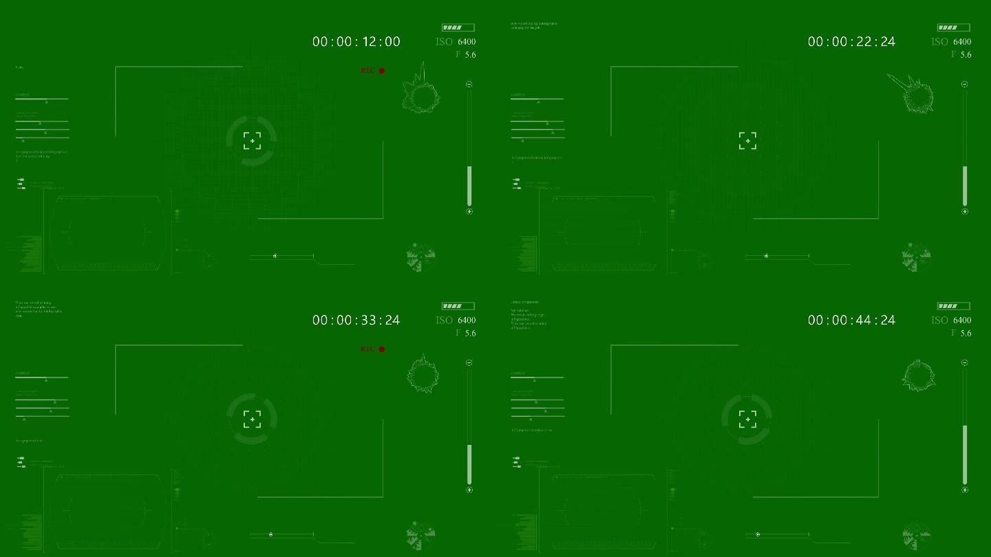 绿色屏幕上的数字视频录制屏幕