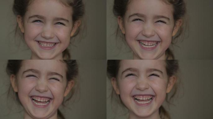 一个快乐的小孩小女孩国外女儿外国少女