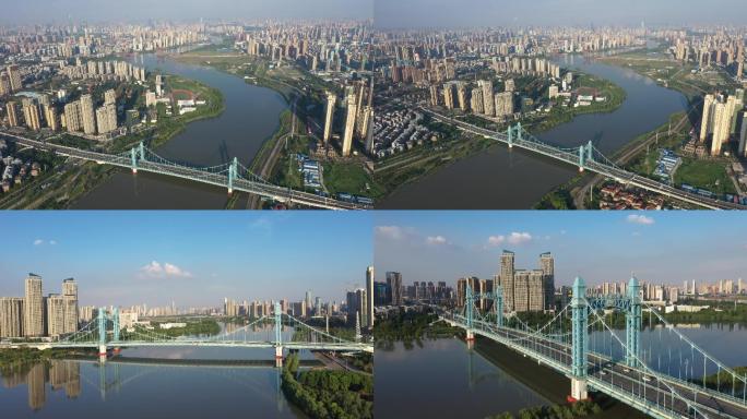 武汉宣传片武汉桥武汉古田桥航拍4K素材