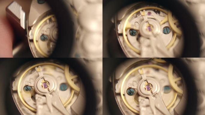 钟表匠组装手表机芯表芯工作原理大国工匠