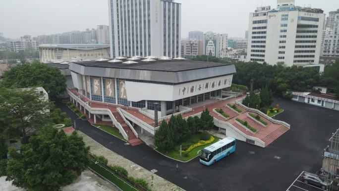 航拍福建漳州中国女排腾飞纪念馆