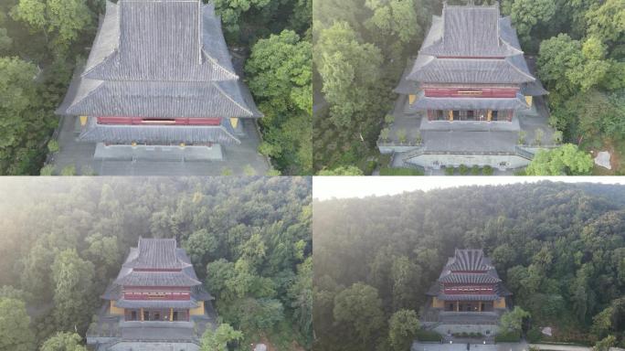 航拍杭州西湖5A景区南屏晚钟净寺