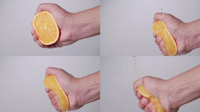 橘子果汁水果橙子升格镜头