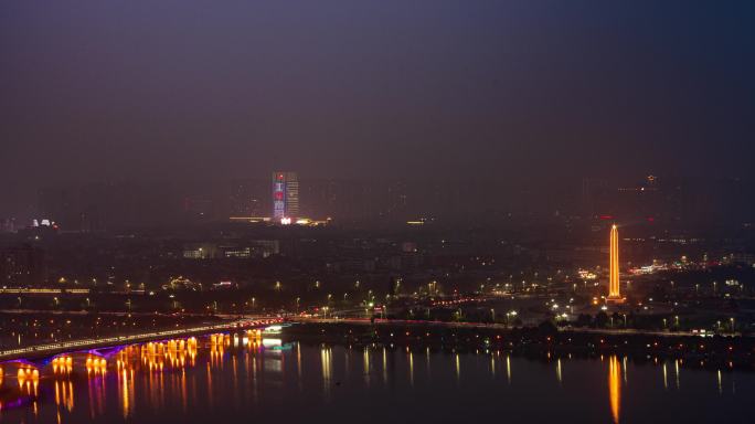 南阳解放广场夜景4k延时