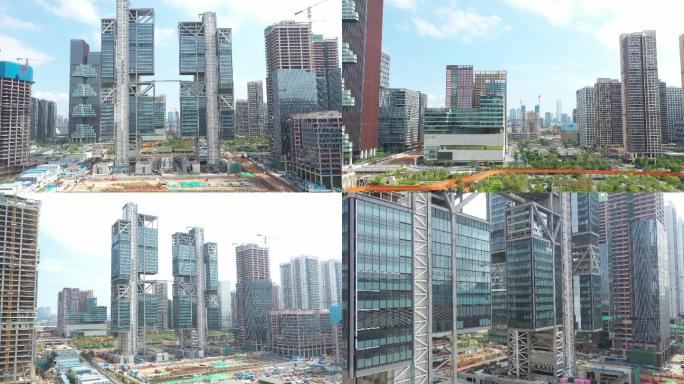 深圳宣传片深圳大疆中心新大楼建设过程航拍