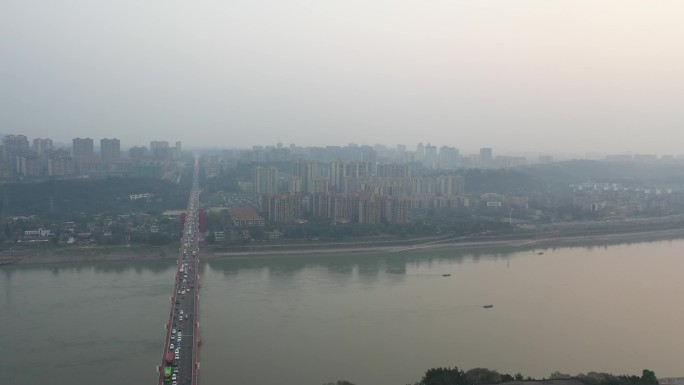 4K泸州长江大桥航拍