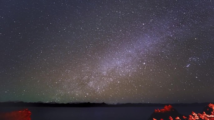 多段日出 浮云 星空 流星雨延时