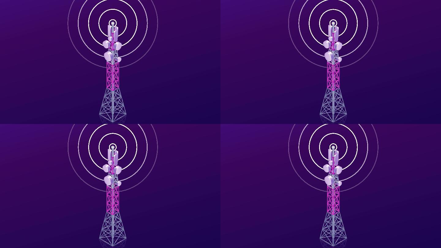 通信塔产生无线电波