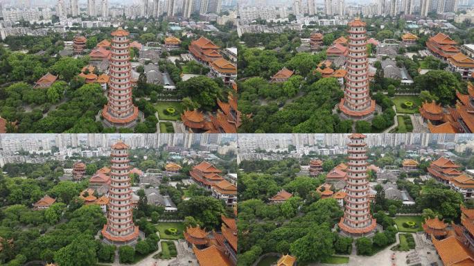 航拍福建福州西禅古寺
