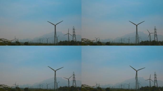 南印度纳格尔科勒的风力涡轮机