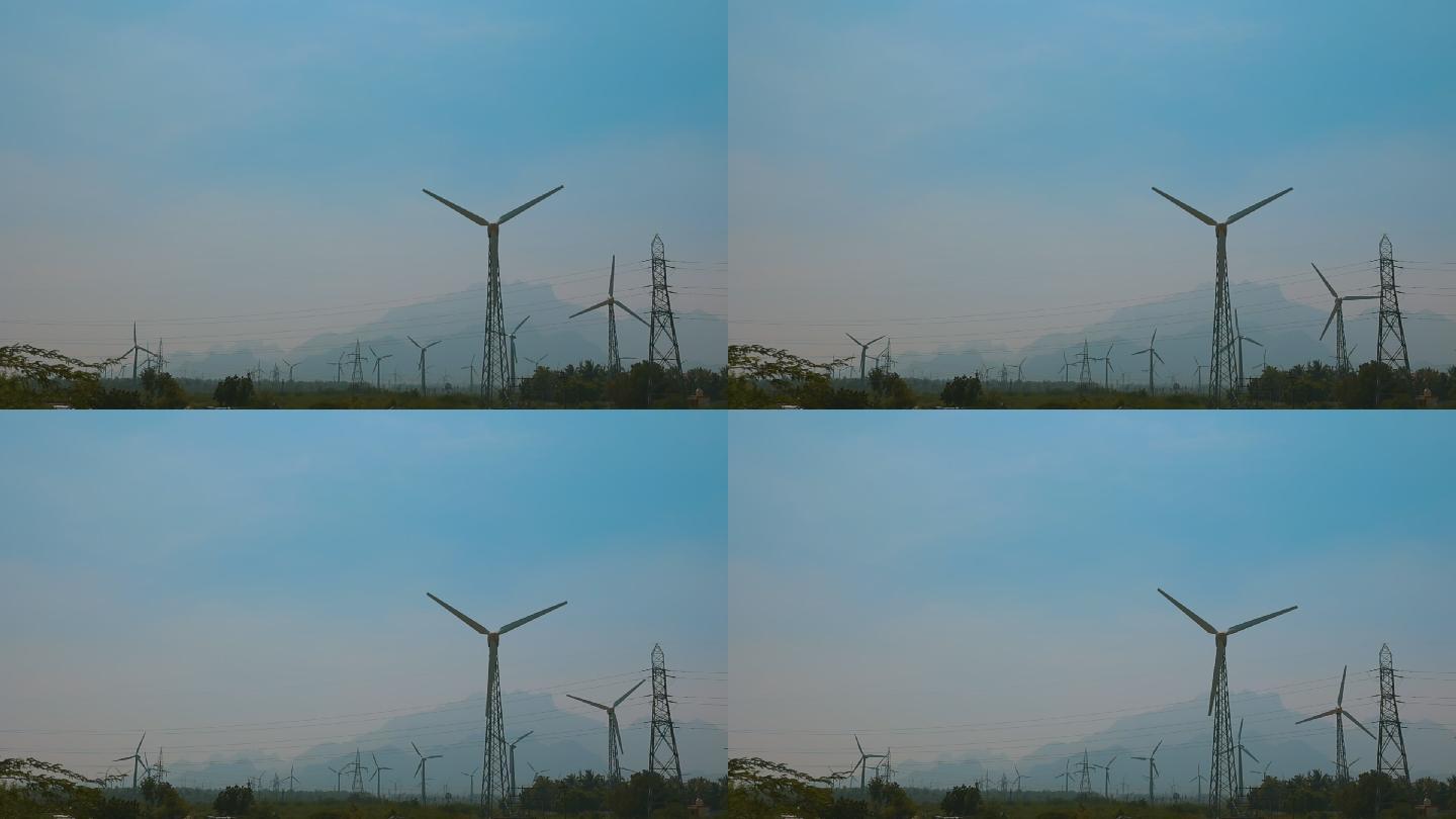 南印度纳格尔科勒的风力涡轮机