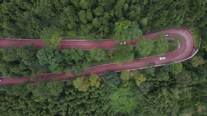 航拍湖南湘西矮寨网红公路