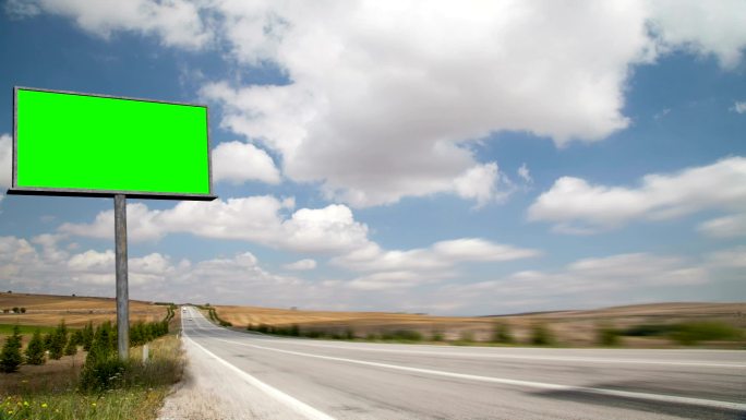 绿色屏幕广告牌宣传片视频素材风光风景