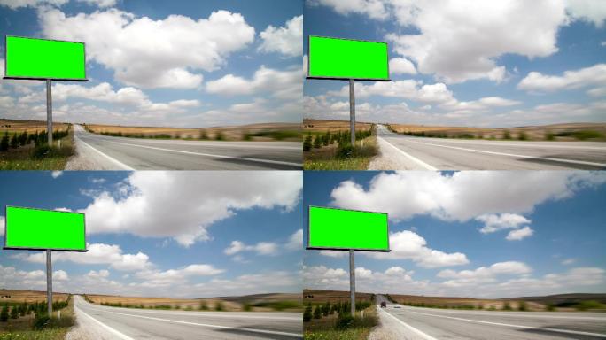 绿色屏幕广告牌宣传片视频素材风光风景