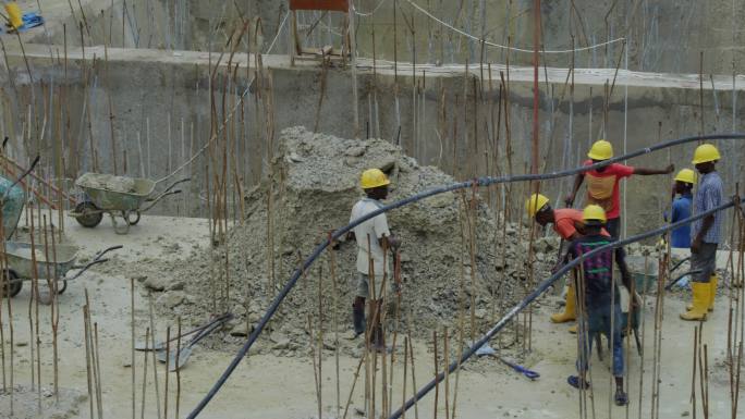 非洲城市建筑工地延时素材