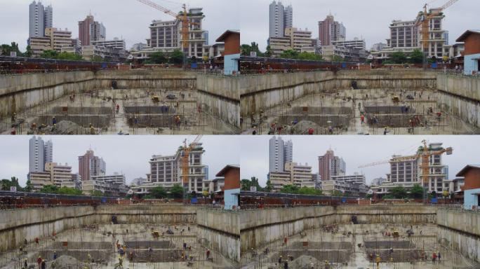 非洲城市建筑工地延时素材