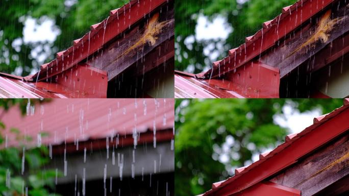 屋檐雨景