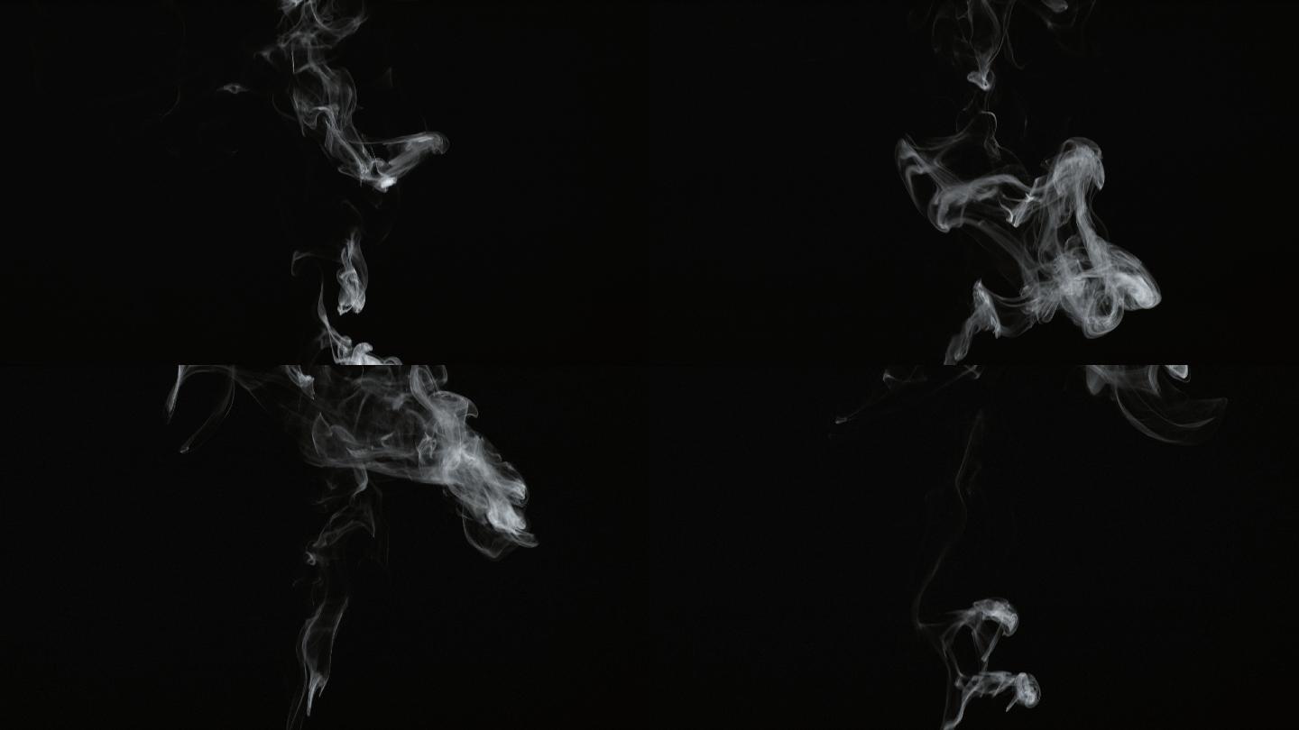 黑色背景上的烟雾视频素材